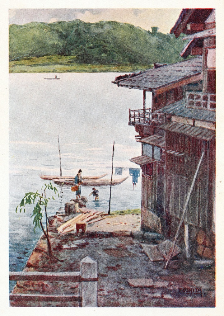 久々子湖（水彩畫原色版）
