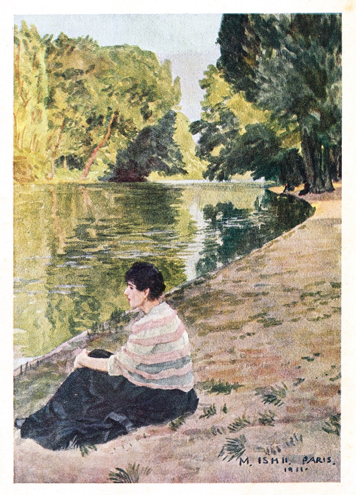 ワンサンヌの池（水彩畫原色版）